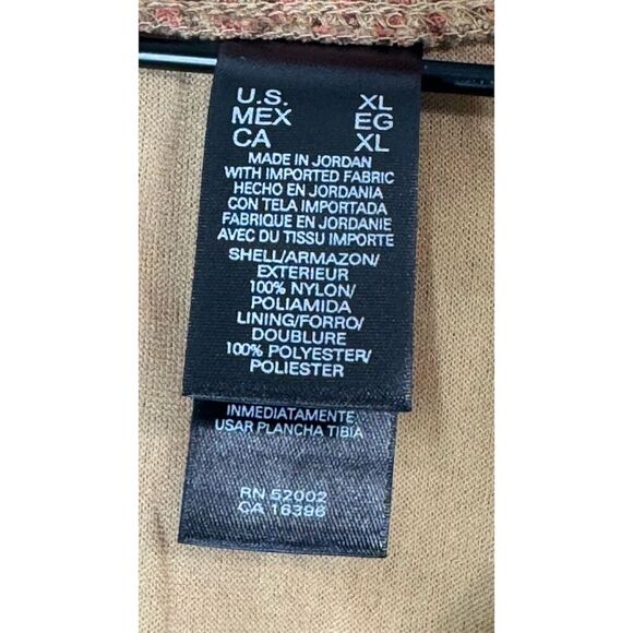 Axcess Liz Claiborne XL Micropleated Crinkle Mesh Top Brown Red Y2K Cottagecore - Picture 7 of 8